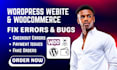 fix woocommerce bugs, checkout errors and fix payment issues