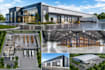 do 3d industrial building, 3d warehouse design, factory architecture, 3d render