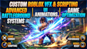 script roblox combat system, anime move set, hitboxes, battleground game