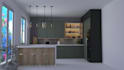 create living and dinning room interior