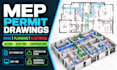 do mep drawing, hvac, plumbing design and electrical design for permit plans