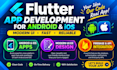 develop a flutter app for android and ios with modern UI