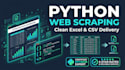 scrape data from any website into clean excel or csv using python