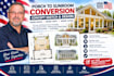 design a porch to sunroom conversion concept sketch