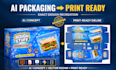 convert ai generated packaging to print ready vector with dielines