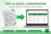 convert scanned PDF image and screenshot to editable excel
