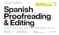 proofread and edit your spanish content manually