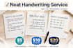 do neat handwritten assignments and notes