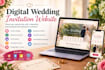 design a modern digital wedding invitation website