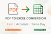 convert PDF to excel and image to excel with accuracy