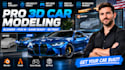 create 3d car modeling, 3d car model, automotive design, blender vehicle