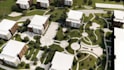 do 3d landscape apartment complex design with 3d rendering