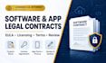 draft a mobile app eula, privacy policy, and software license