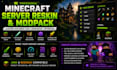 create minecraft server reskin resource pack gui texture modpack customization