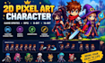 pixel art 2d pixel art character rpg game sprite sheet character animation 8bit