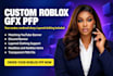 make your custom roblox gfx pfp with layered clothing