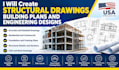 design structural drawings, foundation plans with engineering stamp in USA