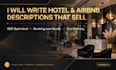 write luxury hotel description and airbnb listing