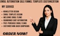 create email automation sale funnel template customization list management forms