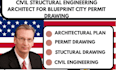 be your architect for kensas, ohio, florida permit drawing plan