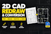 convert pdf floor plan to autocad dwg and redraw blueprint cad conversion