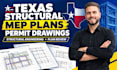 provide texas structural stamp mep plans structural engineering permit drawing