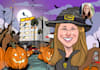 create a cute halloween caricature
