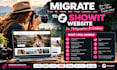 migrate weebly wix pixieset duda artlogic squarespace looka to showit website