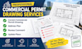 correct commercial permit drawing, address plan, review comment and update plans