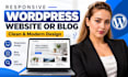 create a responsive wordpress website or blog