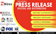 write press release, PR distribution and submit press release
