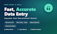 do fast accurate data entry, excel work and data enrichment