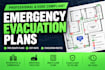 create life safety, emergency evacuation plan, fire escape plans