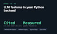 add llm features to your python backend with cited rag and cost control