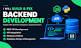 build fix backend, supabase, rest api, api integration, node js python, database