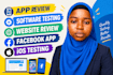 do app review, software testing and website review