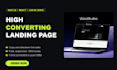 design and develop a high converting landing page in nextjs