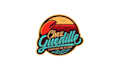 design monogram surf shack cantine logo with 90s vibe