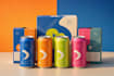 design a professional beverage can and bottle packaging