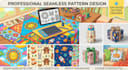 design custom seamless patterns for textiles, apparel, and products