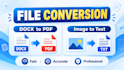 convert files from docx to pdf and img to text