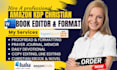 copy edit proofread, format christian books, memoir, novel format kdp journal