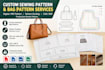 create custom sewing pattern, pdf pattern grading, bag pattern design, tech pack