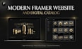 design a modern framer website or interactive digital catalog
