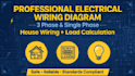 professional 3 phase wiring and house single wiring
