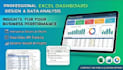 design dynamic excel dashboard and analysi