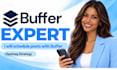manage your social media and schedule posts using buffer