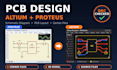 do pcb design, schematic diagram and layout in altium and proteus