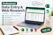 do data entry, web research and virtual assistant tasks