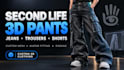 second life pants second life clothing 3d pants second life mesh lara larax body